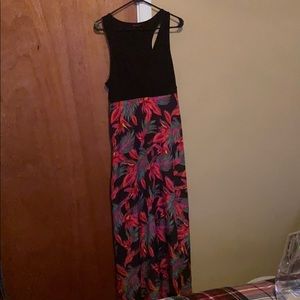 Long maxi dress multi colored/ sleeveless